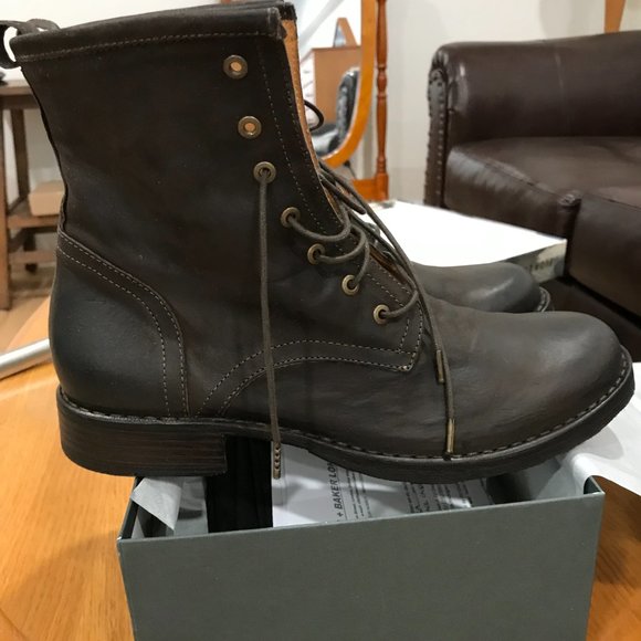Fiorentini Baker Men Brown Distressed Leather Lace Up Boots Italy Size US 9 - Picture 2 of 11